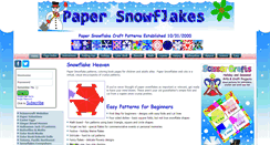 Desktop Screenshot of papersnowflakes.com